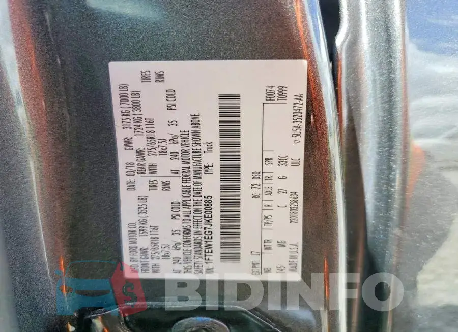 1FTEW1EG7JKE00885 Photo# 12