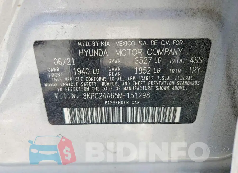 3KPC24A65ME151298 Photo# 12