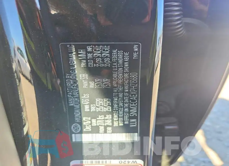 5NMJECAEXPH213680 Photo# 13