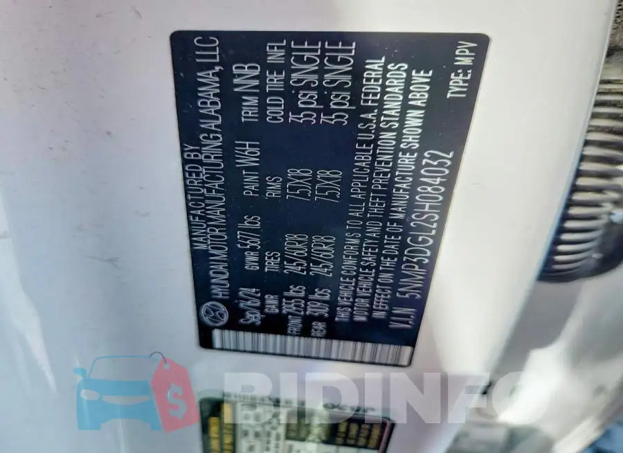 5NMP3DGL2SH084032 Photo# 13