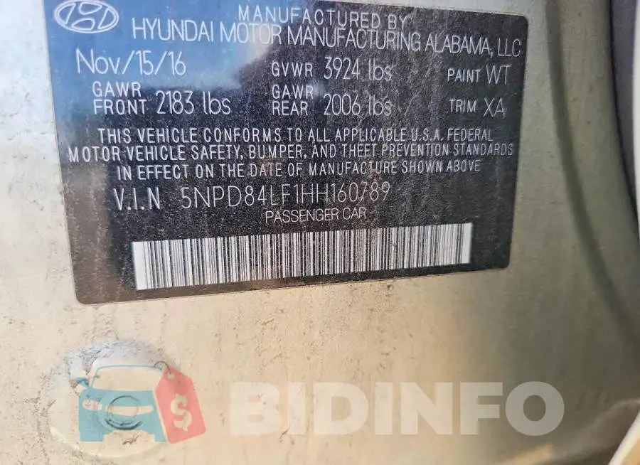 5NPD84LF1HH160789 Photo# 12