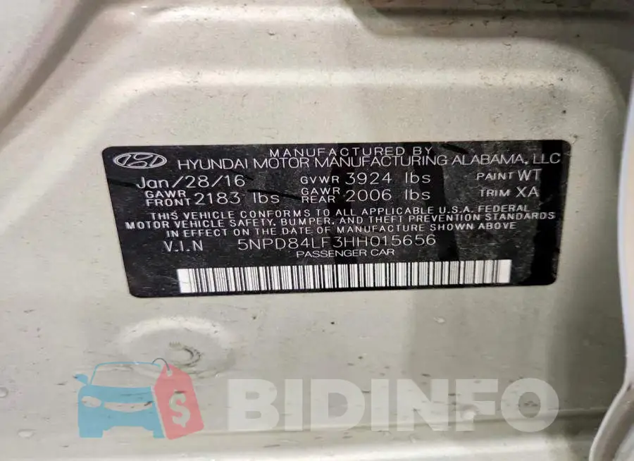 5NPD84LF3HH015656 Photo# 12