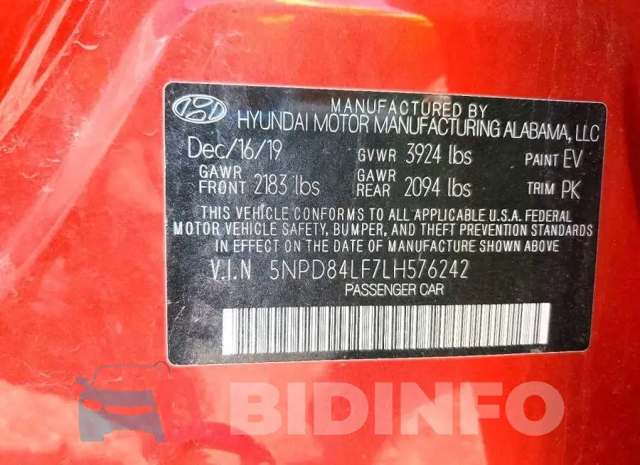 5NPD84LF7LH576242 Photo# 12