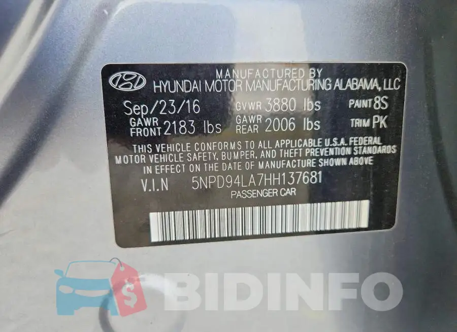 5NPD94LA7HH137681 Photo# 12