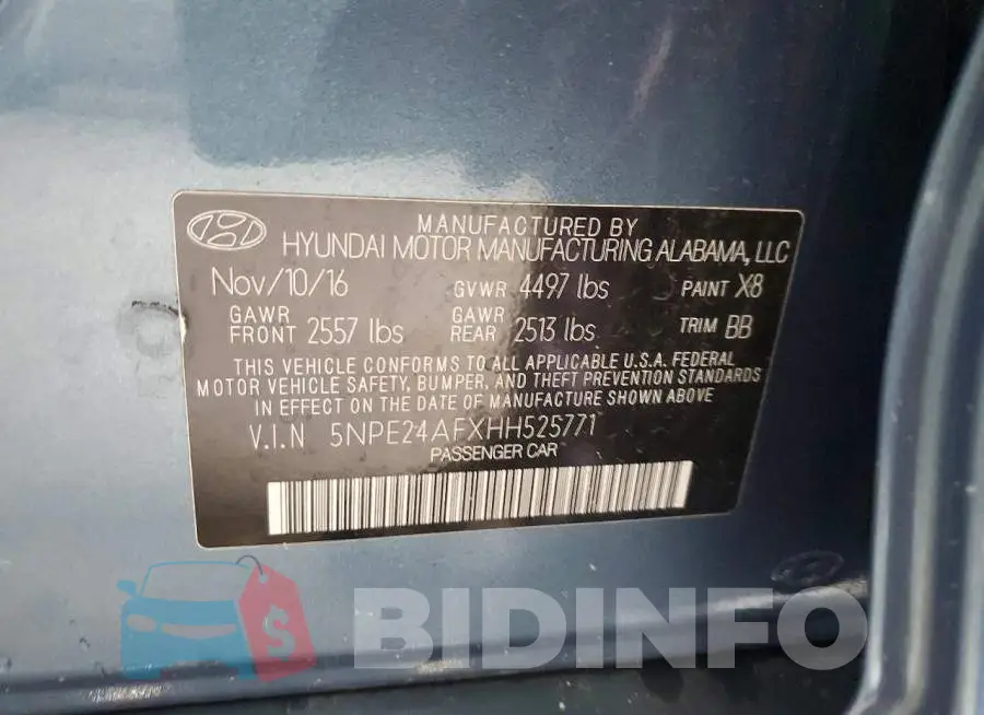 5NPE24AFXHH525771 Photo# 12