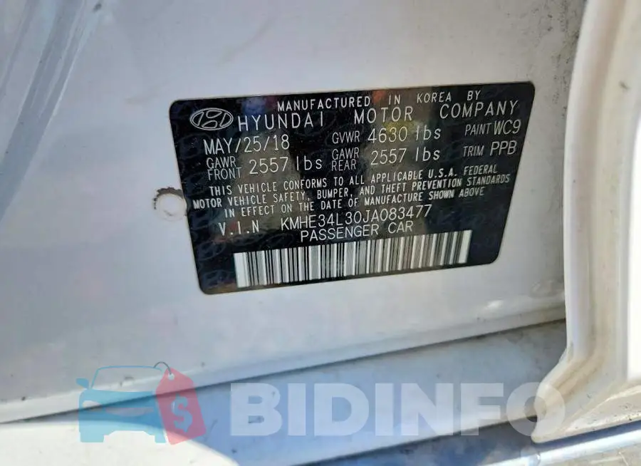 KMHE34L30JA083477 Photo# 12