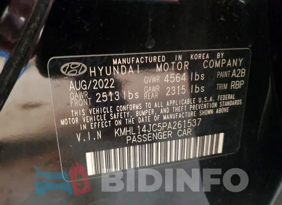 KMHL14JC5PA261537 Photo# 12