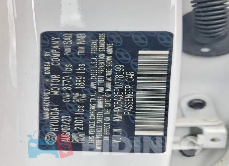 KMHRC8A35PU278199 Photo# 14