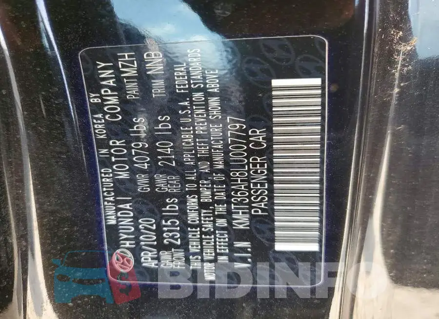 KMHT36AH8LU007797 Photo# 12