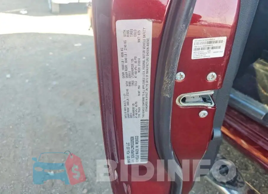 3C6UR5FL2MG532638 Photo# 12
