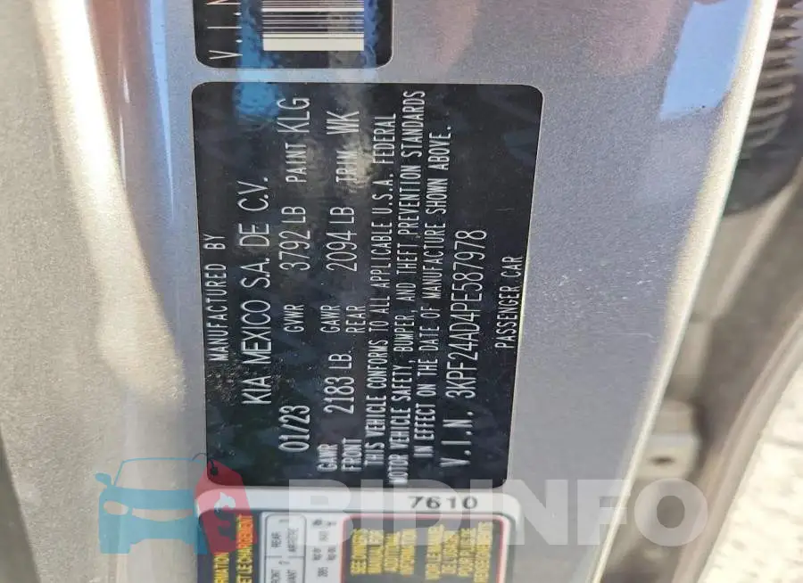 3KPF24AD4PE587978 Photo# 12