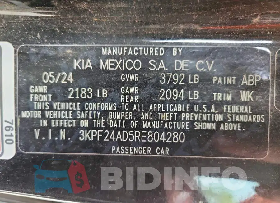 3KPF24AD5RE804280 Photo# 12