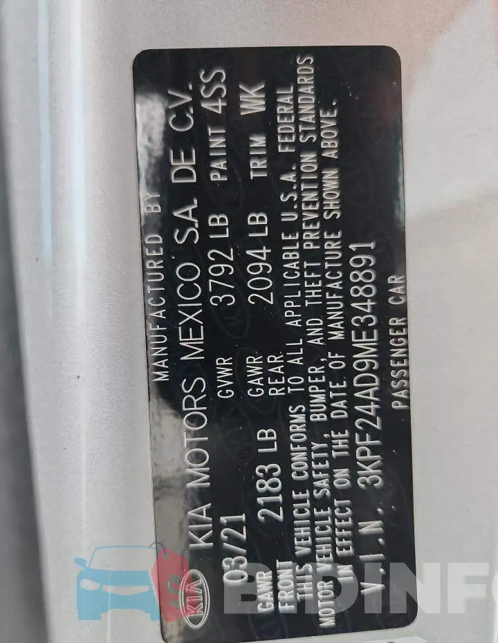 3KPF24AD9ME348891 Photo# 12