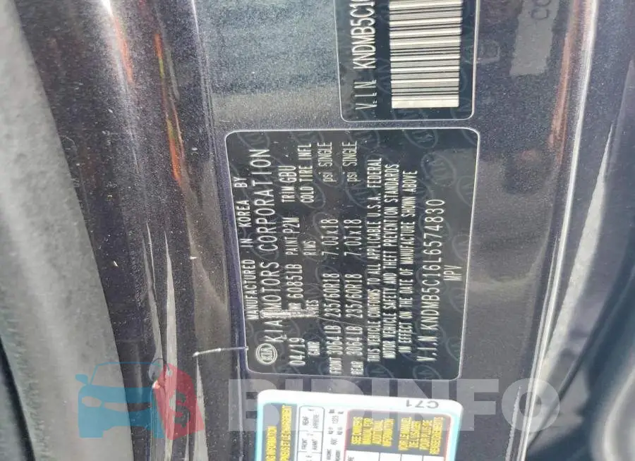 KNDMB5C16L6574830 Photo# 13