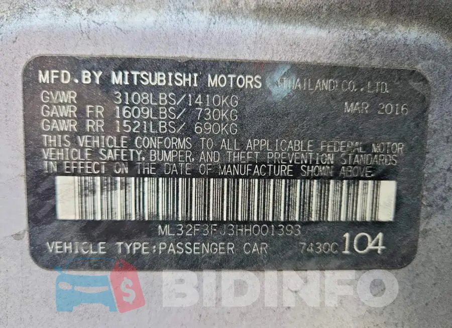 ML32F3FJ3HH001393 Photo# 12