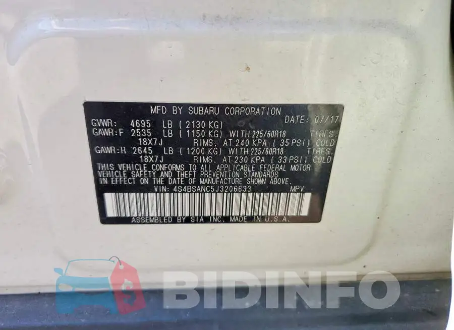 4S4BSANC5J3206633 Photo# 13