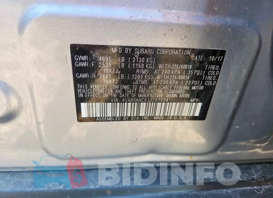 4S4BSANCXJ3251034 Photo# 14