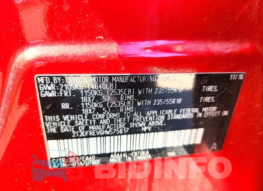 2T3DFREV6HW575817 Photo# 13