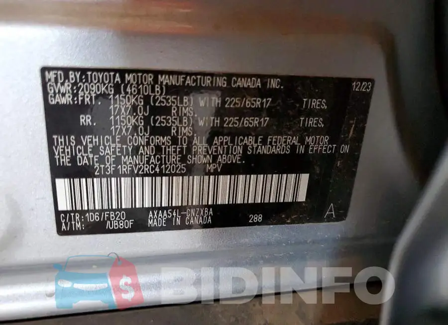 2T3F1RFV2RC412025 Photo# 12