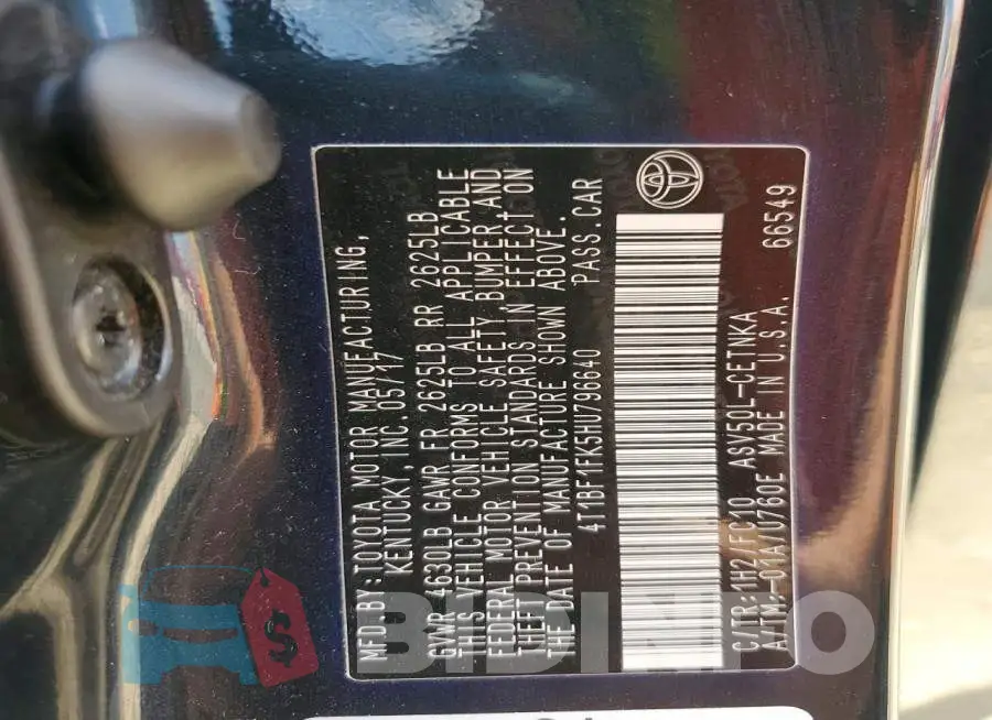 4T1BF1FK5HU796640 Photo# 12