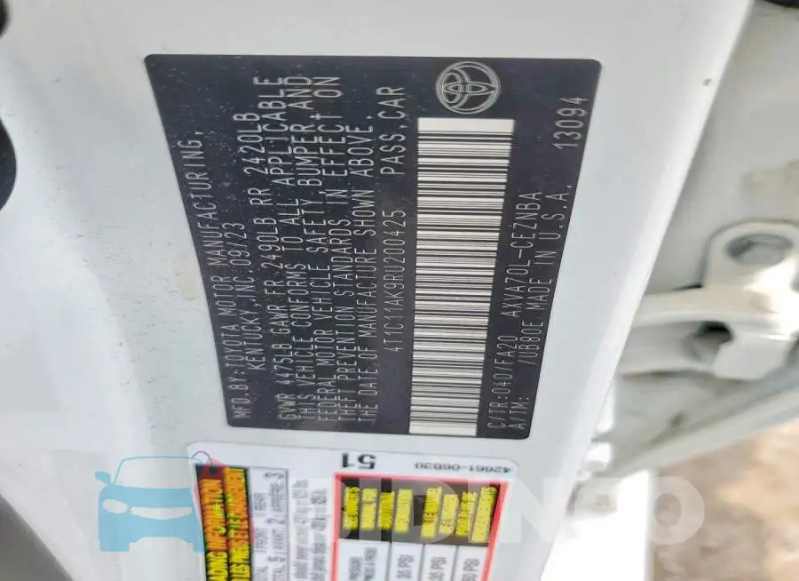 4T1C11AK9RU200425 Photo# 12