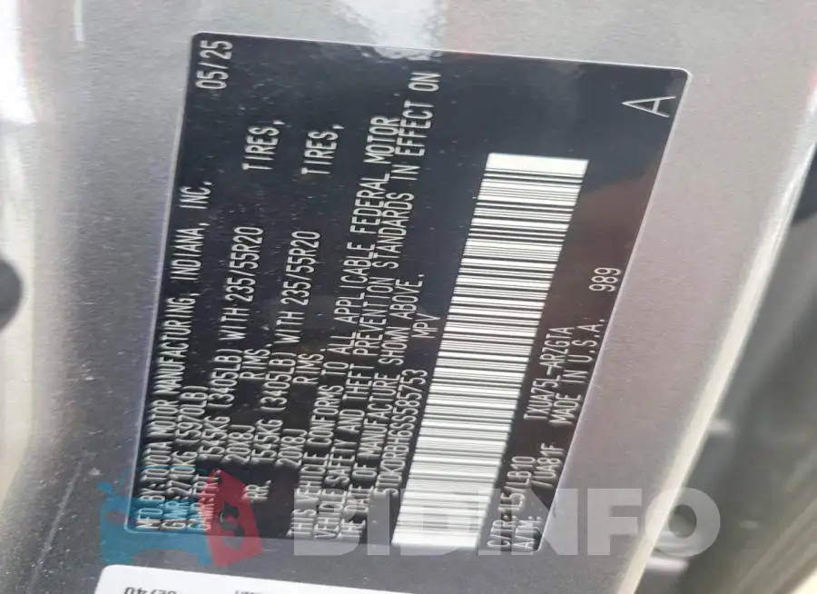 5TDKDRBH6SS585753 Photo# 13
