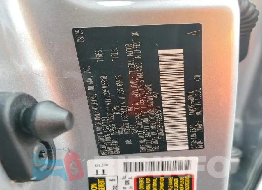 5TDKDRBH8SS592610 Photo# 12