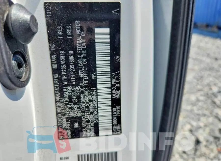 5TDZRKEC6NS084941 Photo# 13