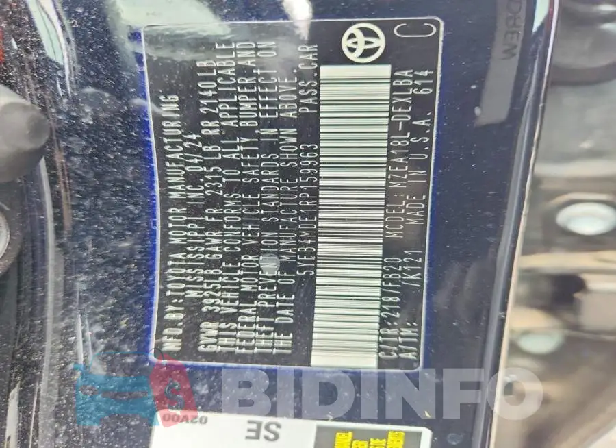 5YFB4MDE1RP159963 Photo# 13