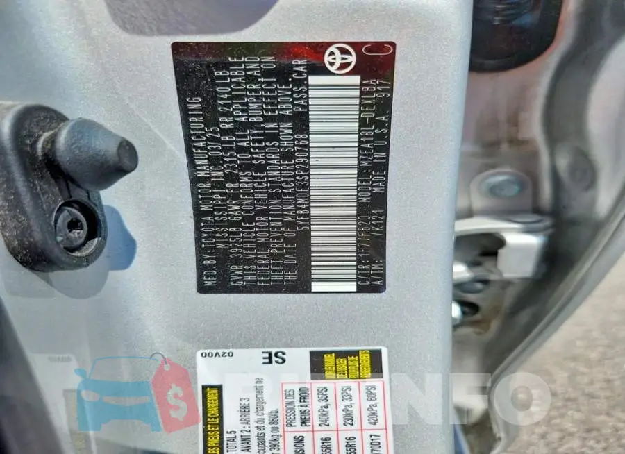 5YFB4MDE3SP290768 Photo# 12