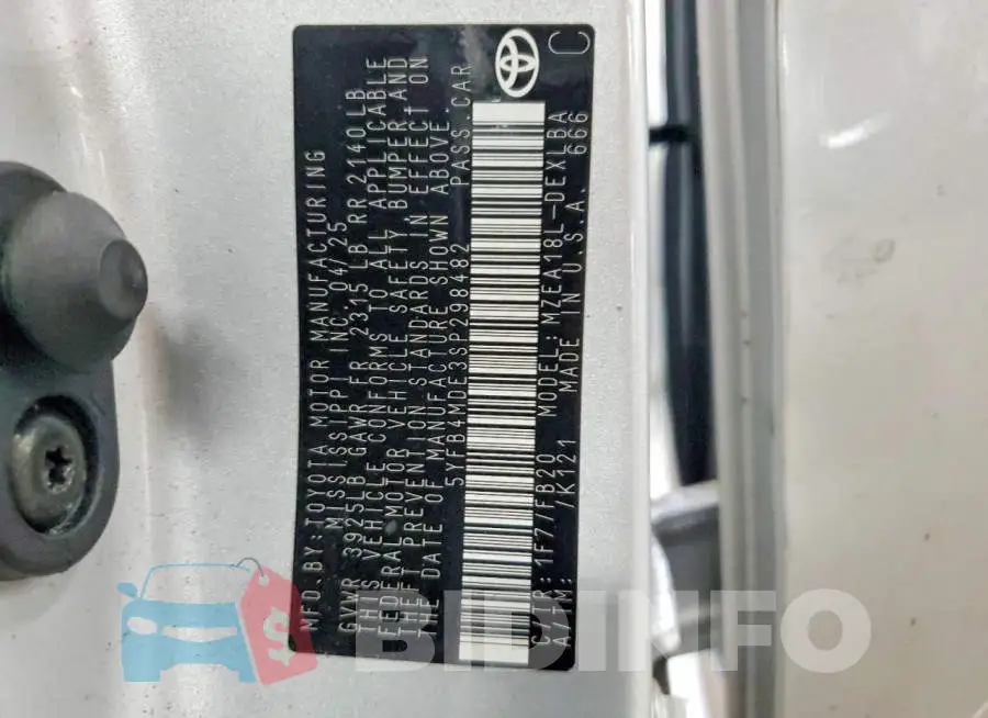 5YFB4MDE3SP298482 Photo# 12