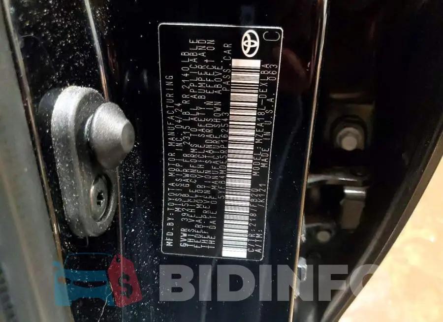 5YFB4MDE5RP162543 Photo# 12