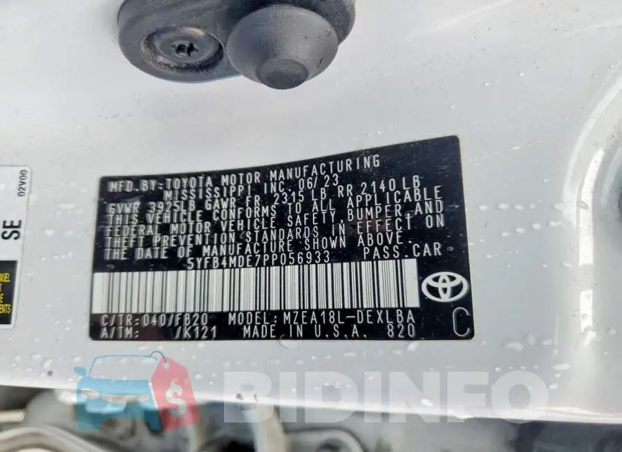 5YFB4MDE7PP056933 Photo# 12