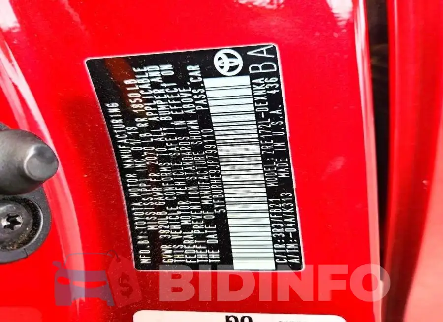 5YFBURHE9JP799110 Photo# 12