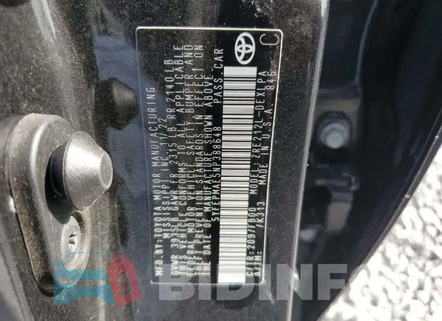 5YFEPMAE5NP388648 Photo# 12