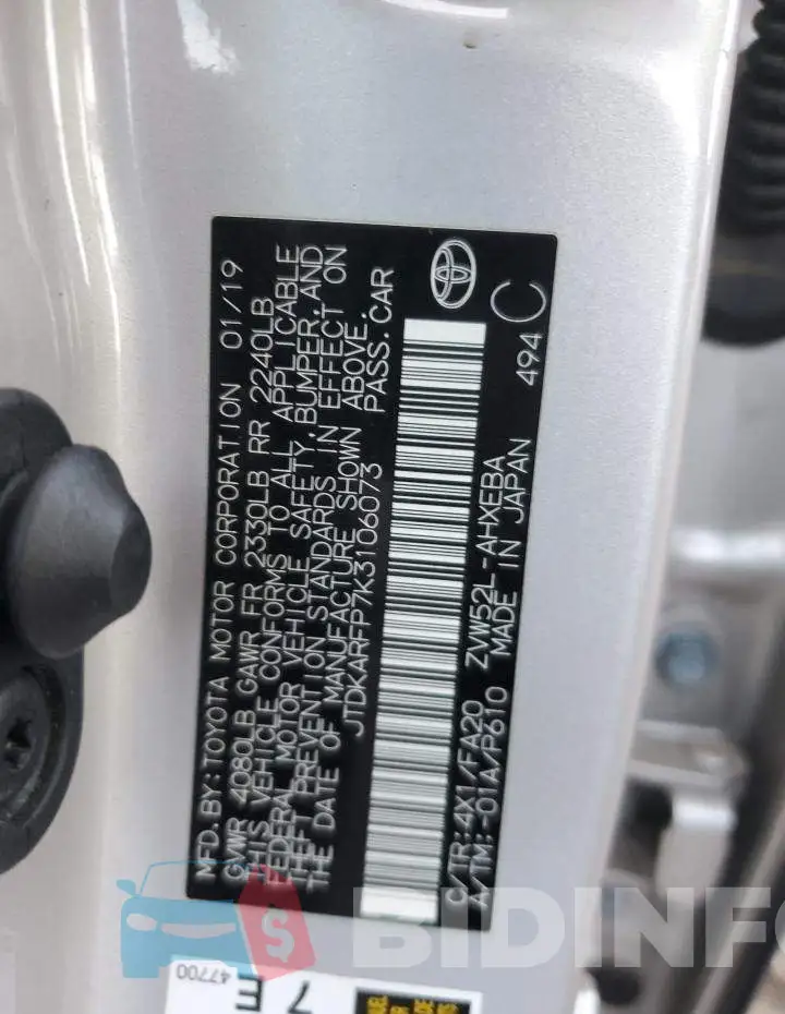 JTDKARFP7K3106073 Photo# 12