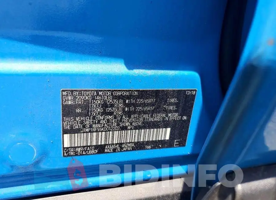 JTMP1RFV6KD012202 Photo# 13
