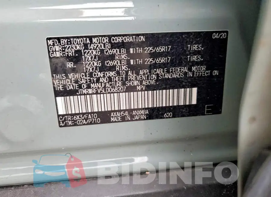 JTMRWRFV5LD068207 Photo# 12