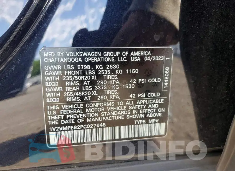 1V2VMPE82PC027645 Photo# 12