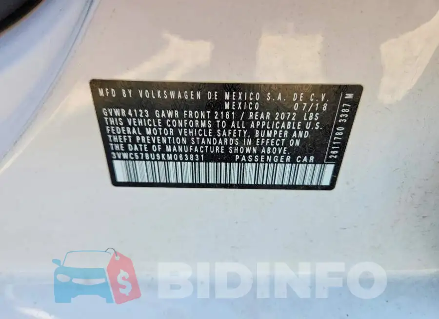 3VWC57BU9KM063831 Photo# 12