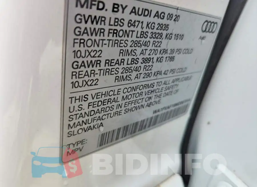 WA1FVAF18MD007014 Photo# 14