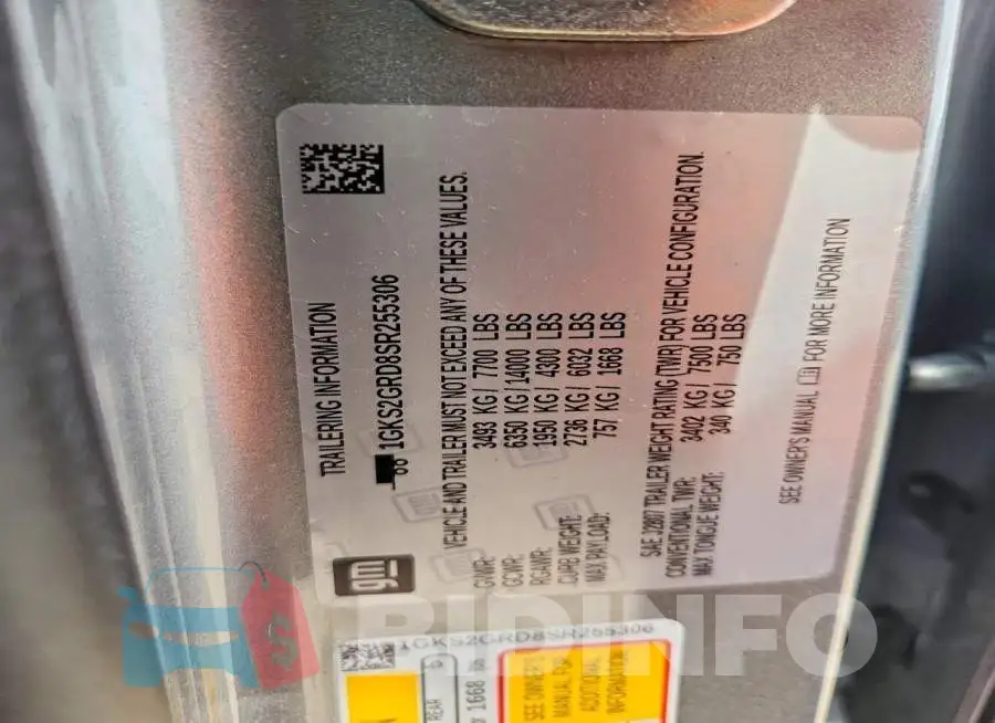 1GKS2GRD8SR255306 Photo# 14