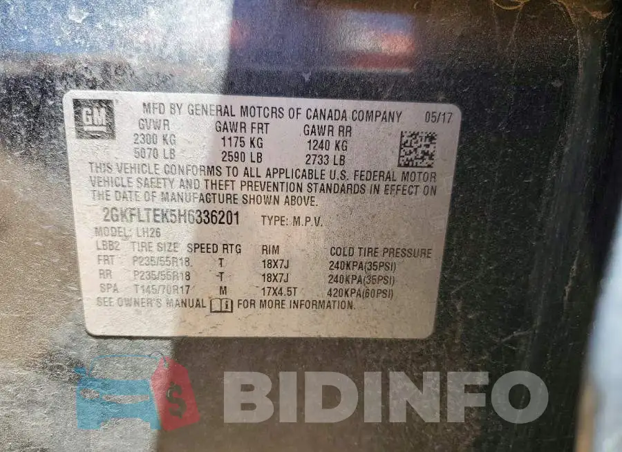 2GKFLTEK5H6336201 Photo# 12