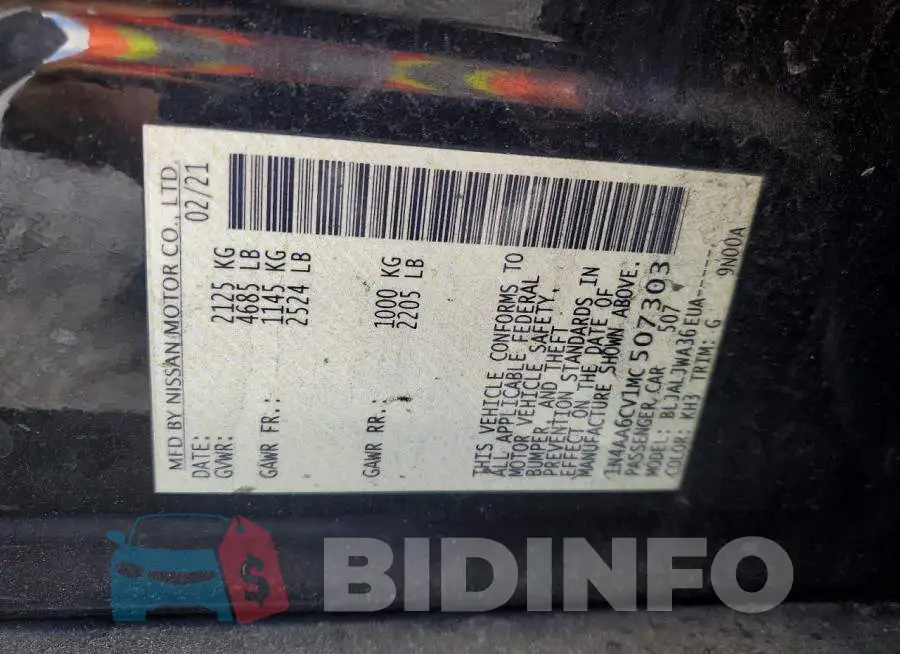 1N4AA6CV1MC507303 Photo# 12