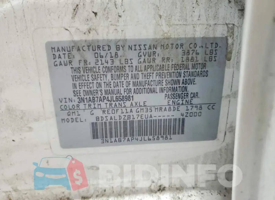 3N1AB7AP4JL658981 Photo# 12