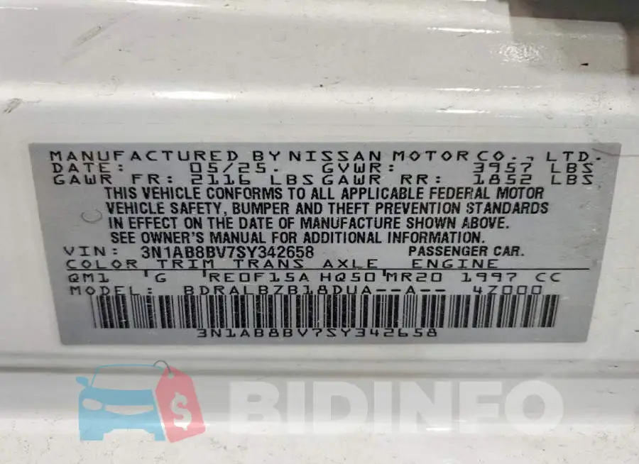 3N1AB8BV7SY342658 Photo# 12
