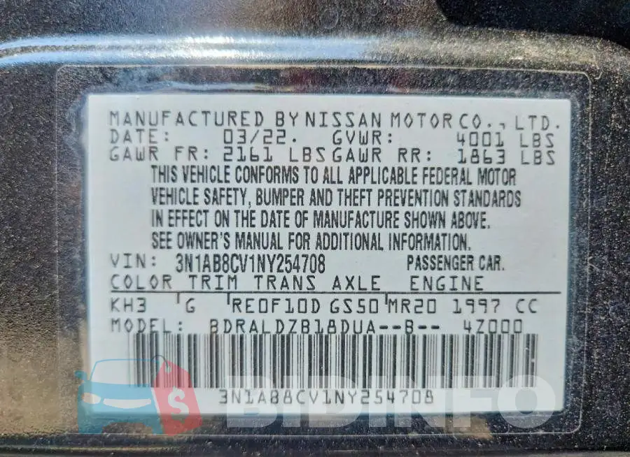 3N1AB8CV1NY254708 Photo# 12