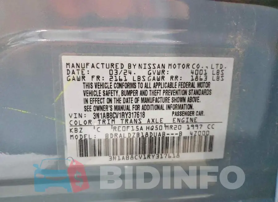 3N1AB8CV1RY317618 Photo# 12
