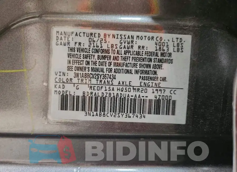 3N1AB8CV2SY367434 Photo# 13
