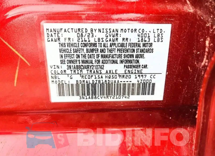 3N1AB8CV4RY210742 Photo# 12